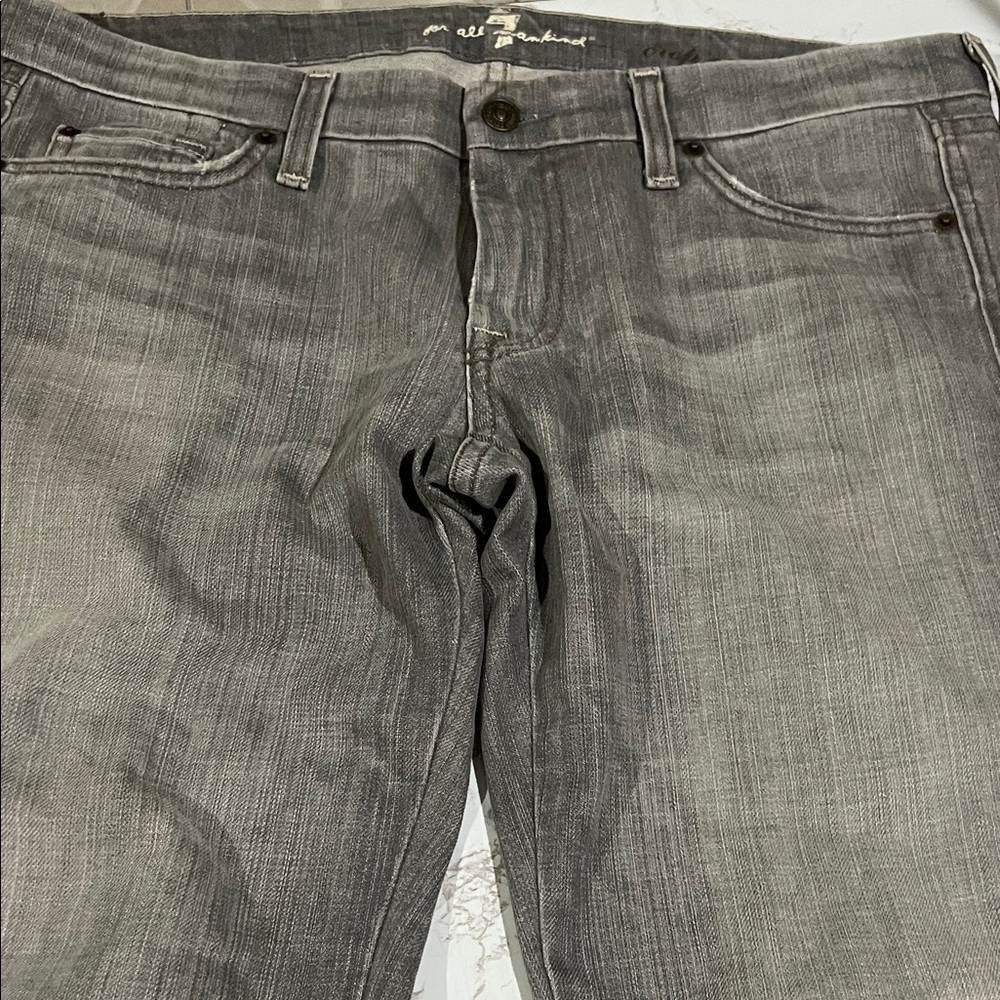 7 For All Mankind Gray Ankle Jeans